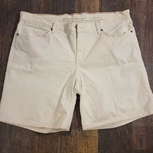 White Jean shorts